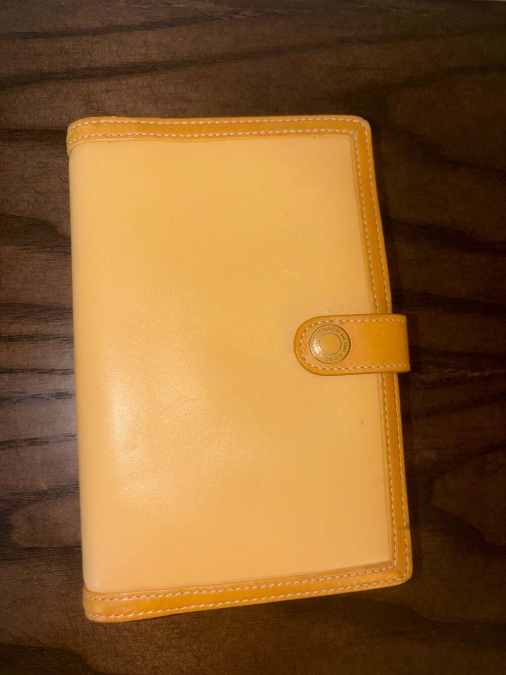 Coach Leather Yellow Organizer